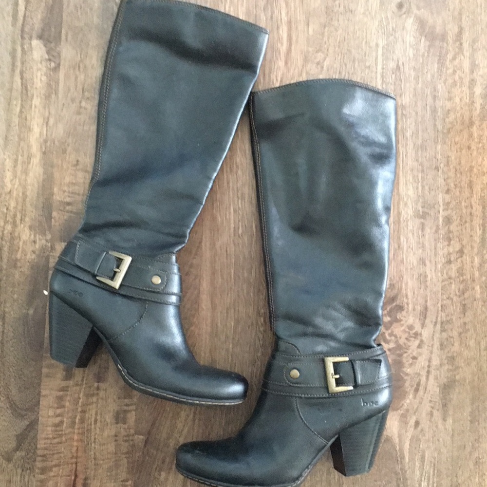 BOC knee high boots with wedge heel